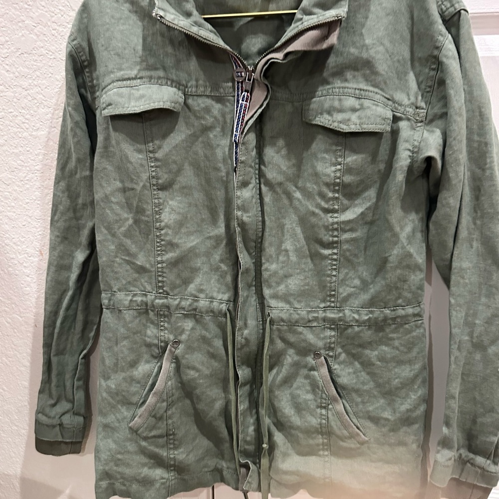 Micheal Stars 100%linen Utility Jacket. Coastal, East Coast, Minimalist - Picture 3 of 13